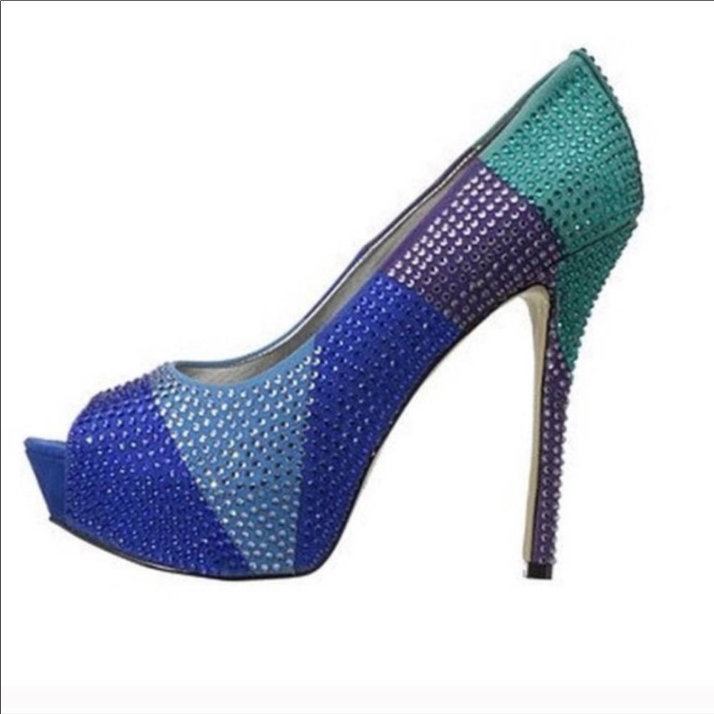 ENZO ANGIOLINI BEADED EVENING HEEL